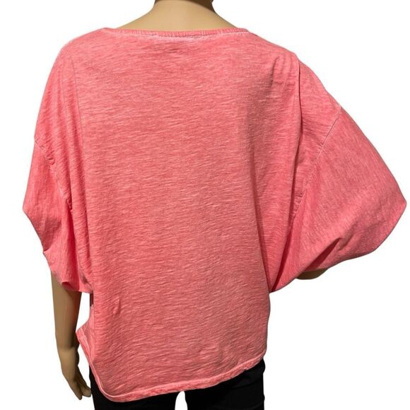 Tina Stephens Omaria Batwing Top Blouse Coral Enzyme OS - Picture 6 of 11